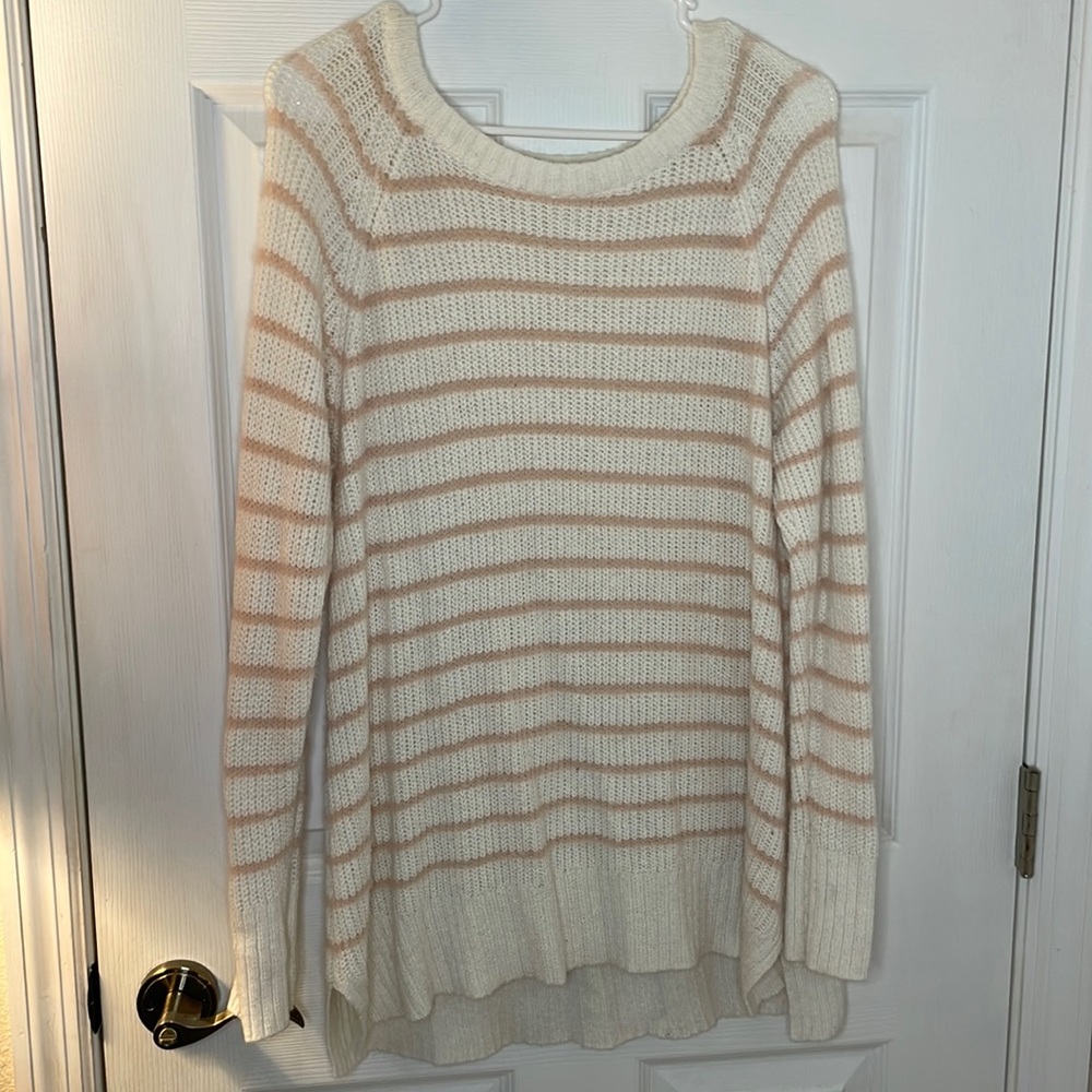 Pink and white stripped sweater